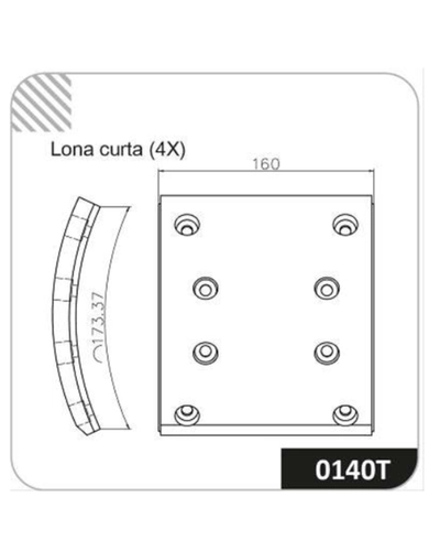 LONA DE FREIO  0140T-140