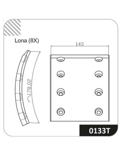 LONA DE FREIO  0133T-140