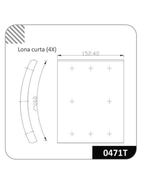 LONA DE FREIO 0471T-140