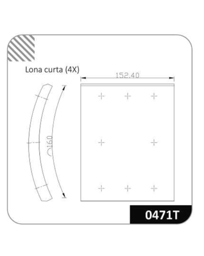 LONA DE FREIO 0471T-140