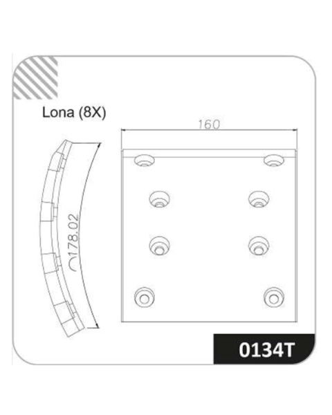 LONA DE FREIO 0134T-140