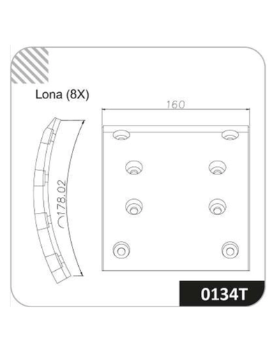 LONA DE FREIO 0134T-140