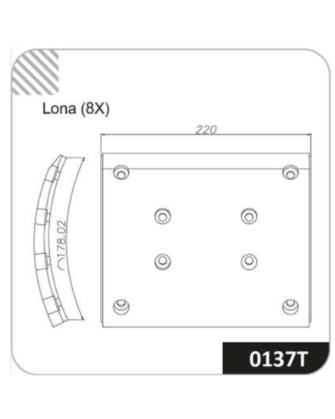 LONA DE FREIO 0137T-140