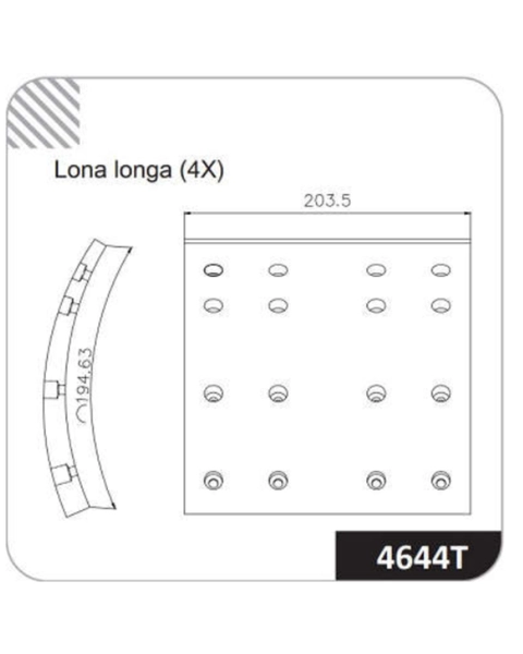 LONA DE FREIO 4644T-140C
