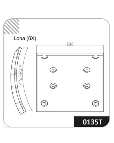 LONA DE FREIO  0135T-140