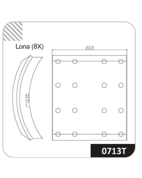 LONA DE FREIO 0713-140