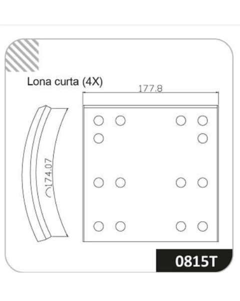 LONA DE FREIO 0815T-140