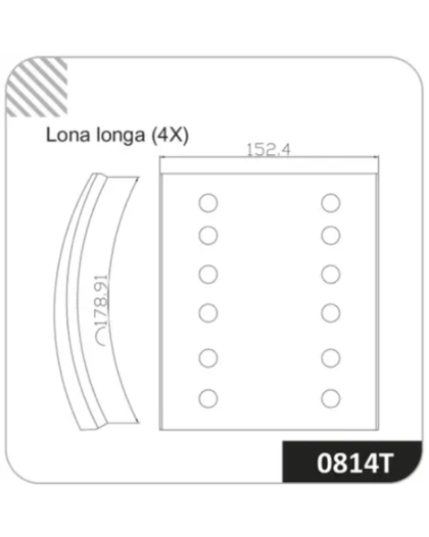 LONA DE FREIO 0814T-140