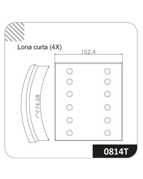 LONA DE FREIO 0814T-140