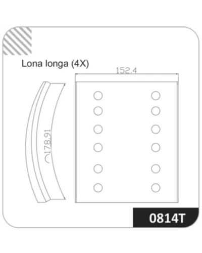 LONA DE FREIO 0814T-140