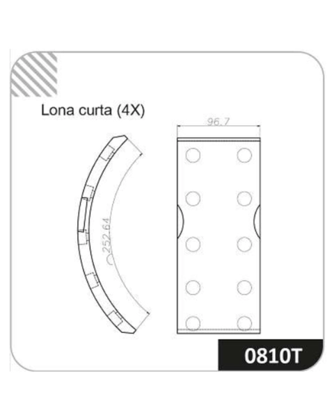 LONA DE FREIO 0472T-140