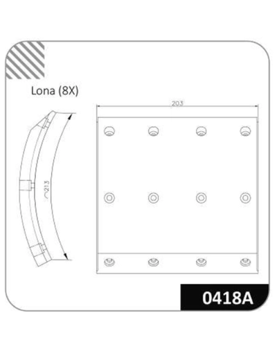 LONA DE FREIO 0418A-140
