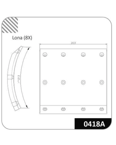 LONA DE FREIO 0418-140C