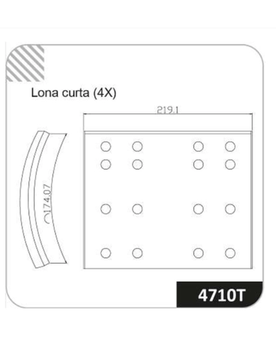 LONA DE FREIO 4710T-140