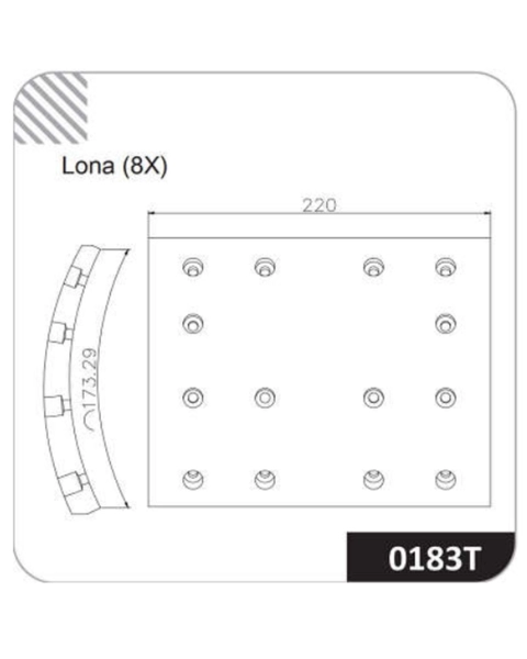 LONA DE FREIO 0183T-140C