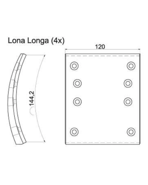 LONA DE FREIO 0821T-140