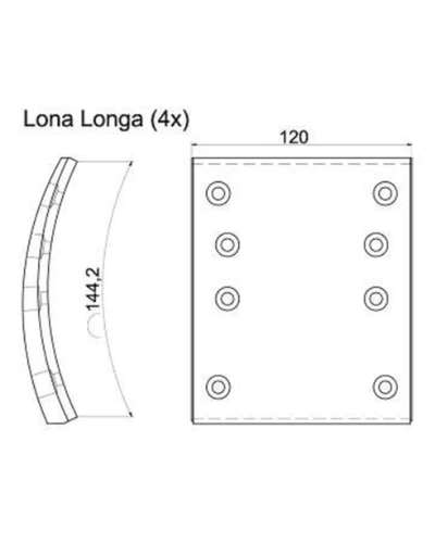 LONA DE FREIO 0821T-140