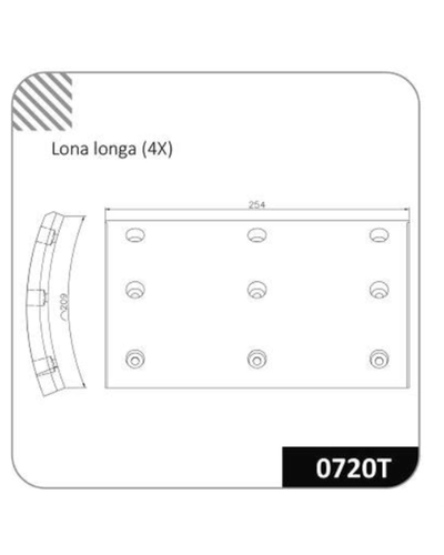 LONA DE FREIO 0720T-140