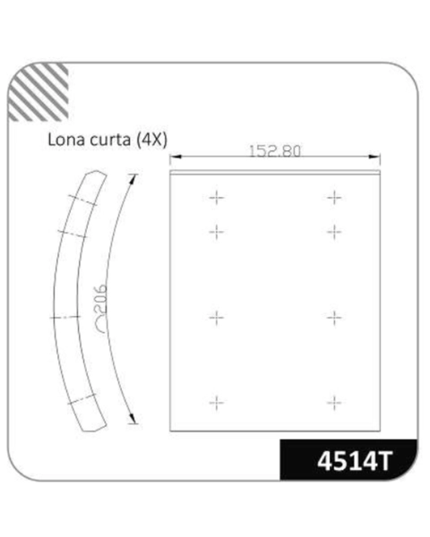 LONA DE FREIO 4514T-140