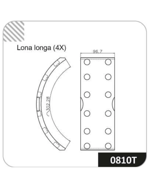LONA DE FREIO  0810-140