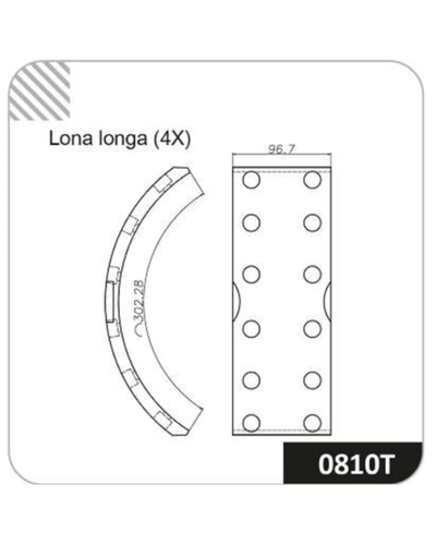 LONA DE FREIO  0810-140