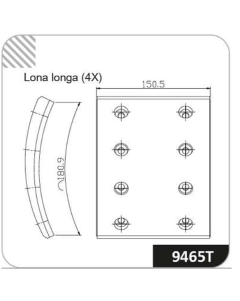 LONA DE FREIO 9465T-140C