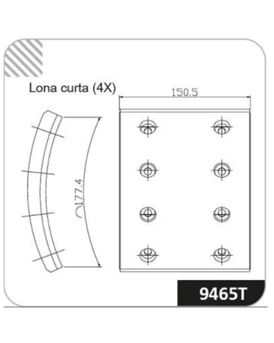 LONA DE FREIO 9465T-140C