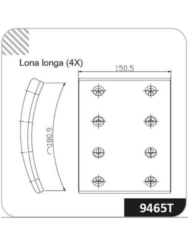 LONA DE FREIO 9465T-140C