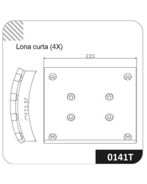 LONA DE FREIO  0141T-140