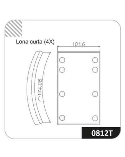 LONA DE FREIO 0812T-140