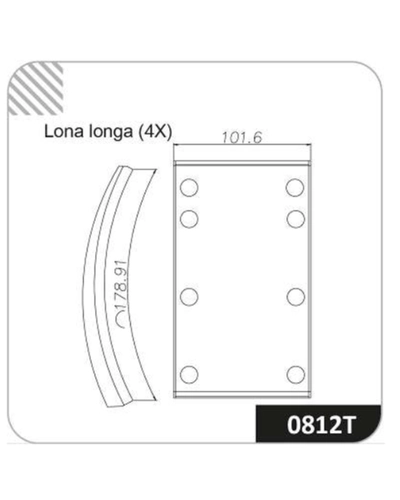 LONA DE FREIO 0812T-140
