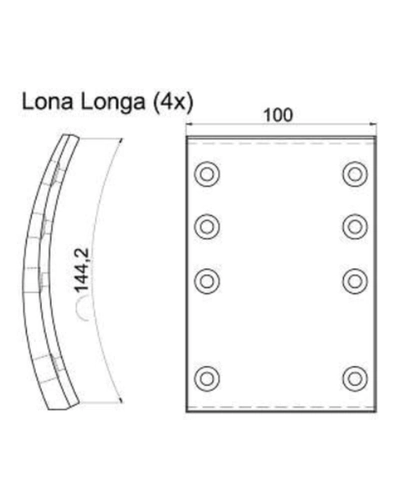 LONA DE FREIO 0822T-140