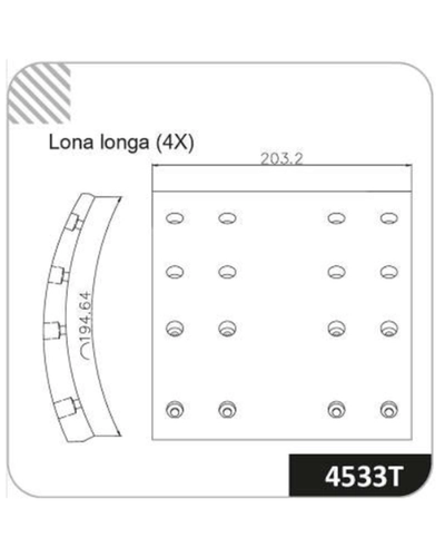 LONA DE FREIO 4533T-140C