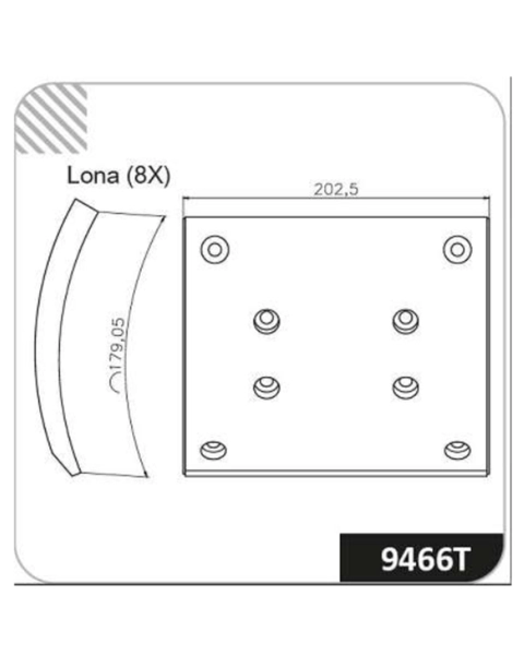 LONA DE FREIO 9466T-140
