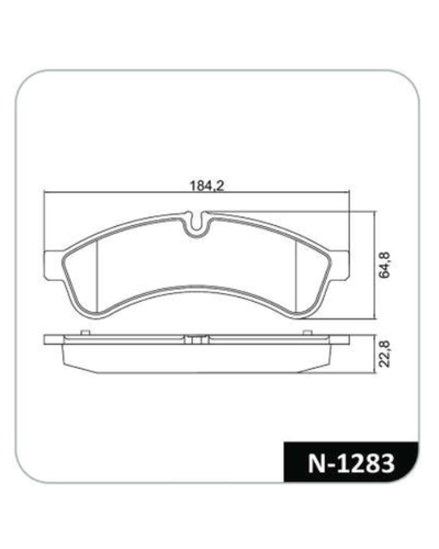 PASTILHA DE FREIO TRASEIRA  N-1283