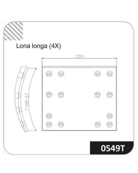 LONA DE FREIO 0549T-141