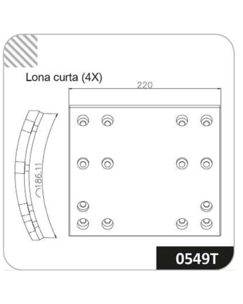 LONA DE FREIO 0549T-141