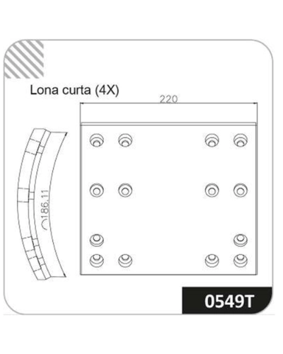 LONA DE FREIO 0549T-141